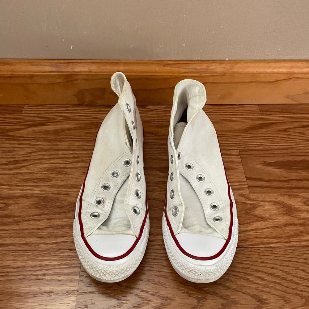 White High-Top Converse - Picture 2 of 9